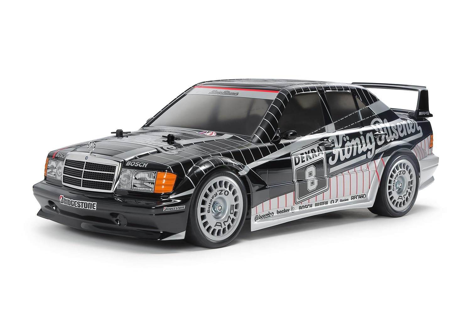 Tamiya 47525 1:10 RC M-B 190E Evo II Kö-Pi.LackiertTT-02 - ferngesteuertes Auto, Fahrzeug, Modellbau, Zusammenbauen, Hobby, RC Bausatz