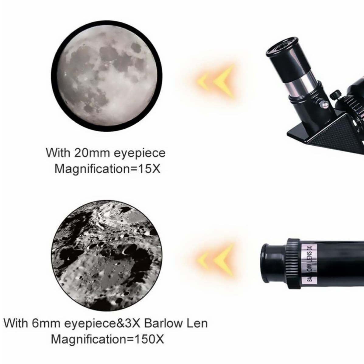 Telescopio Astronomico con Monoculare Treppiede 150x