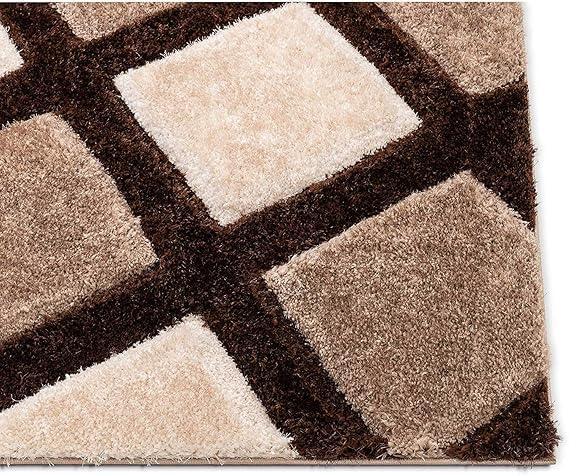Image of Ultra-Soft Shaggy Carpet (4 X 6 FEET, Beige Chocolate) Fluffy, Cozy & Durable Area Rug for Living Room, Bedroom & More ? Premium Modern Design
