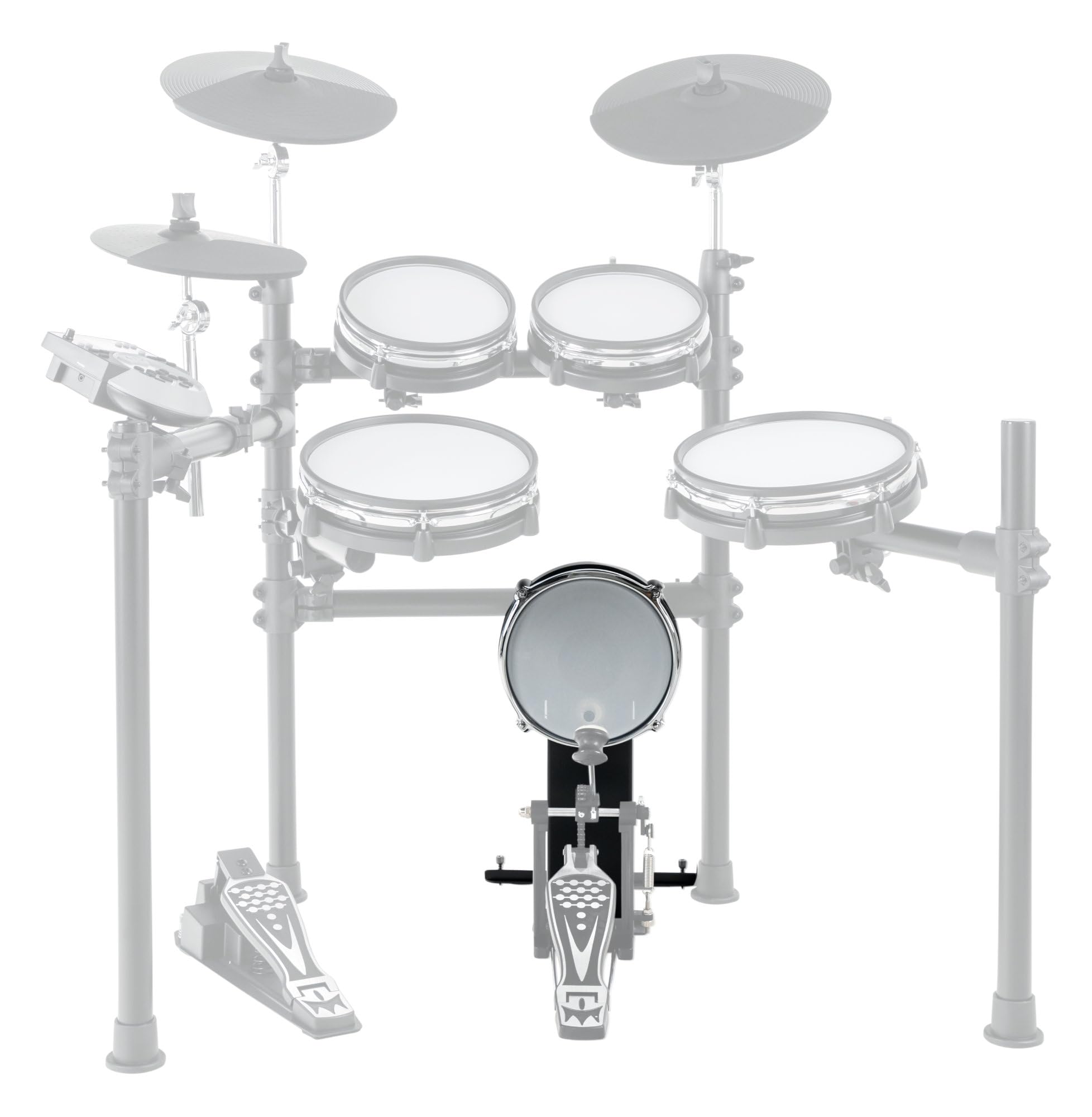 XDrum BDMP-08 8" Kick Pad mit Meshhead - Erweiterung oder Ersatz für E-Drum Kits - Ideal für XDrum DD-530-8" Mesh Head - Stabiler Stand durch Dornen - Zu Roland kompatibel