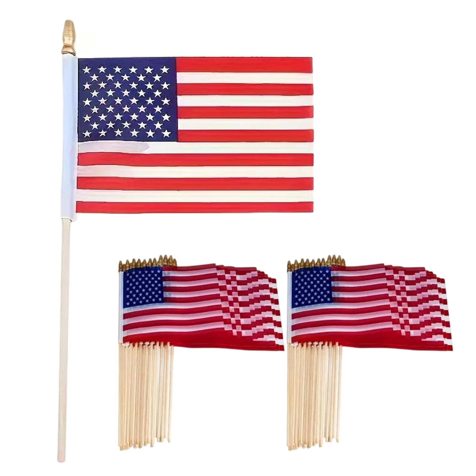 Whoasyst Tear Resistant Polyester Flags with Wood or Rod for Political Event and Cultural Exhibition Holiday Decoration School Activity Flags