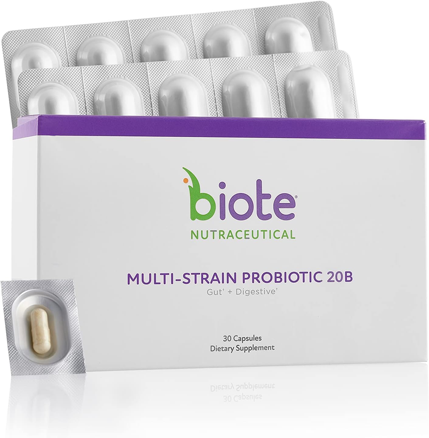 Nutraceuticals - Multi-Strain PROBIOTIC 20B - Gut + Digestive (30 Capsules)