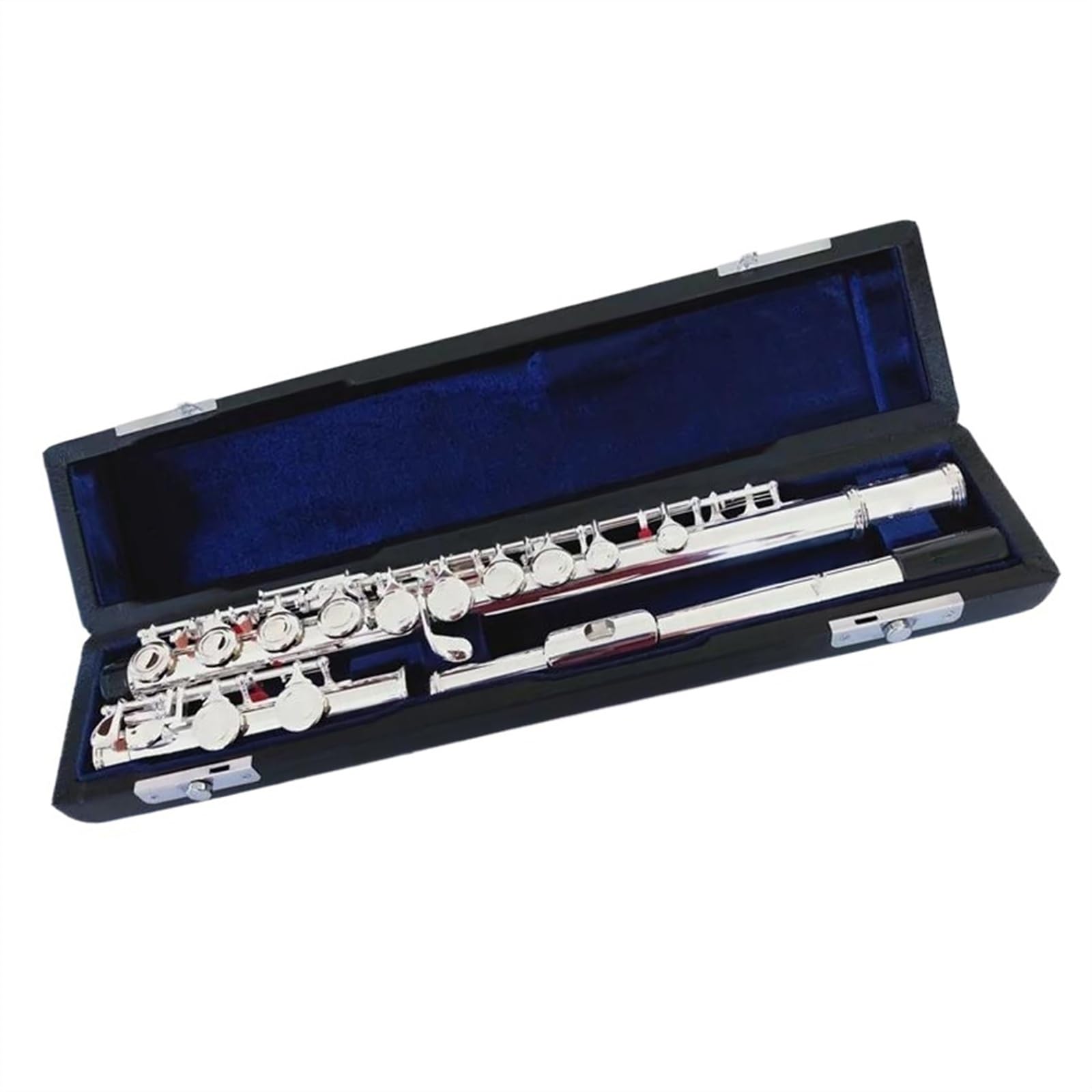 Corpo In Nichel Argento 17 Fori Aperti Chiave C Tune Strumento Flauto Flauto E-Key Placcato Argento Con Custodia Flauto Traverso Kit