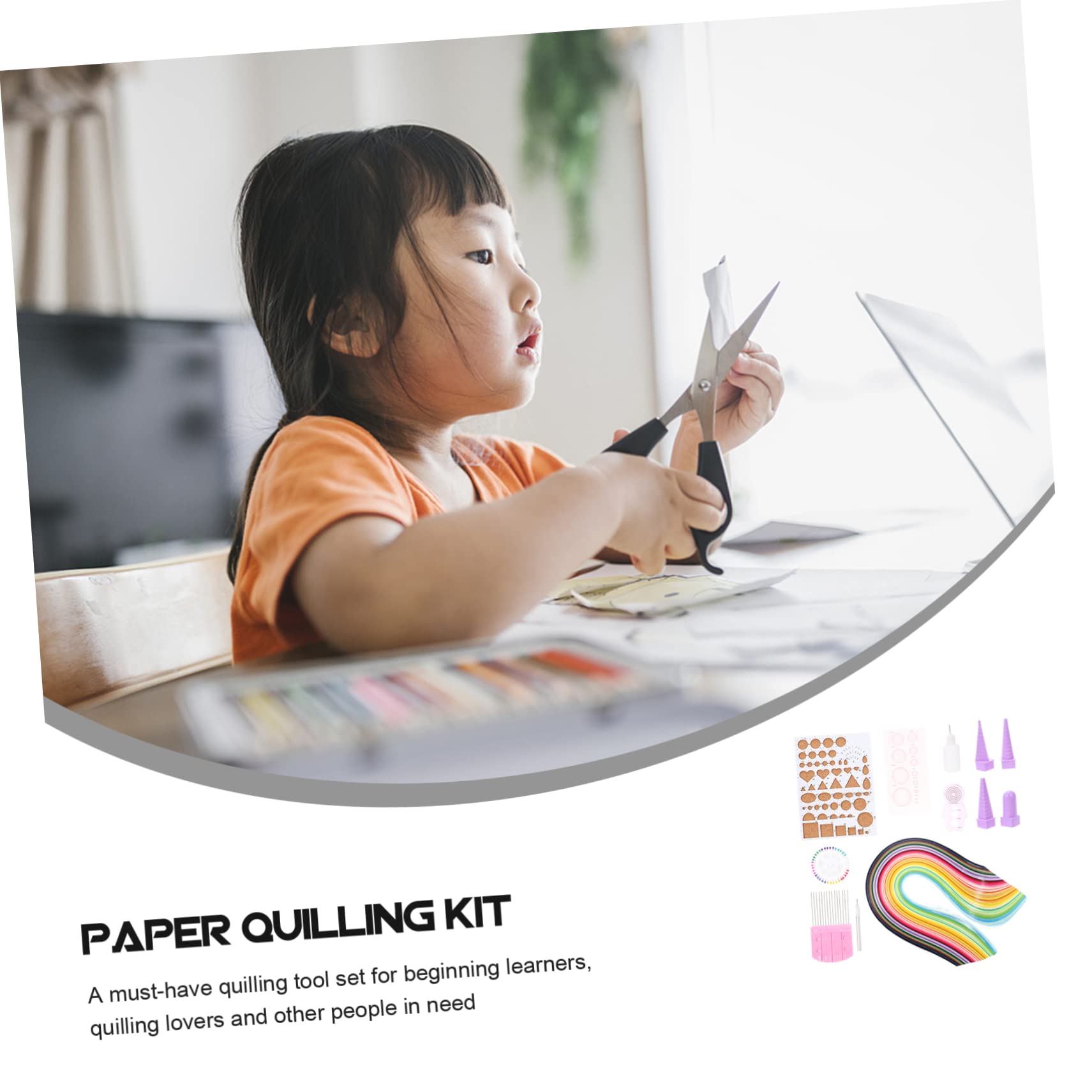 NUOBESTY Papier Quilling Mit Bunten Papierstreifen Quilling-wickelwerkzeug Und Streifen-quilling-papierstift Für Scrapbook-dekorationsset Und Papier-quilling