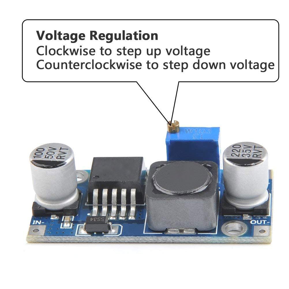 ARCELI Step Down Converter, Buck Converter, DC-DC Step Down Convertitore Modulo, 3.2-40V to 1.25-35V Power Supply Step Down Module Compatibile con Arduino (5 pezzi)