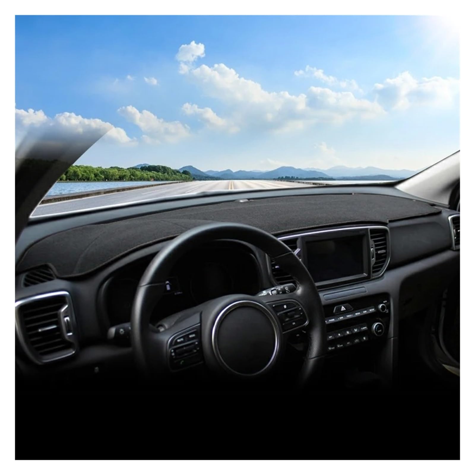 Protector Salpicadero Para Kia Para Sportage 4 QL 2016-2021 Cubierta Del Salpicadero Coche Evitar La Almohadilla De Luz Panel Instrumentos Anti-UV Alfombra Resistente | B RHD Black