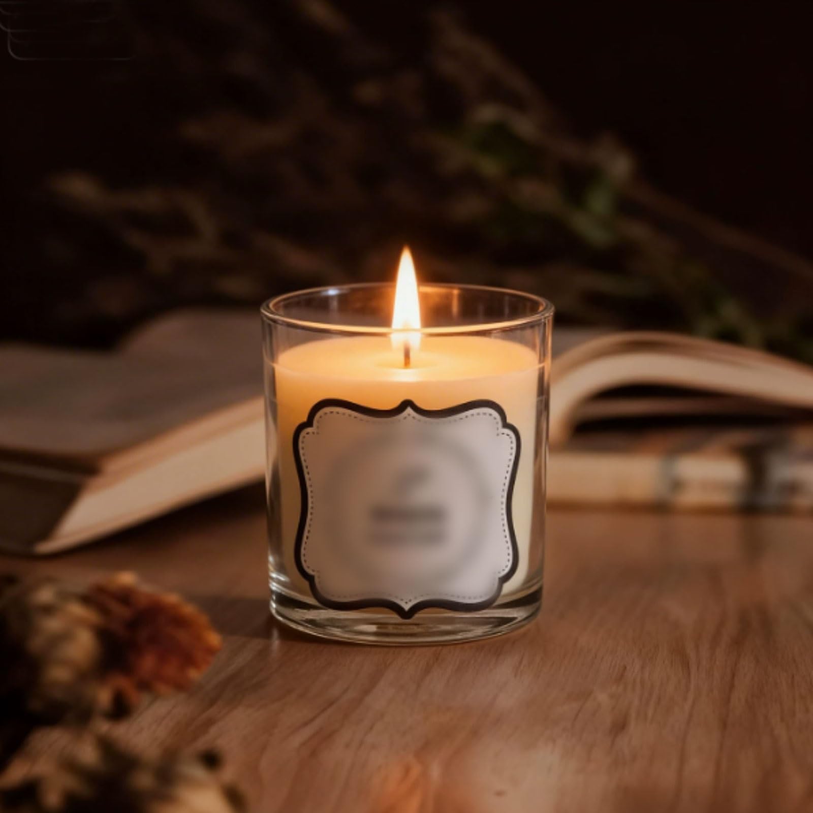 Wykwintne świece szklane wykonane z wosku sojowego i olejków eterycznych, świece zapachowe wielokrotnego użytku, nowoczesne świece doniczkowe, czyste i trwałe puszyste spalanie (jałowca+lawenda)