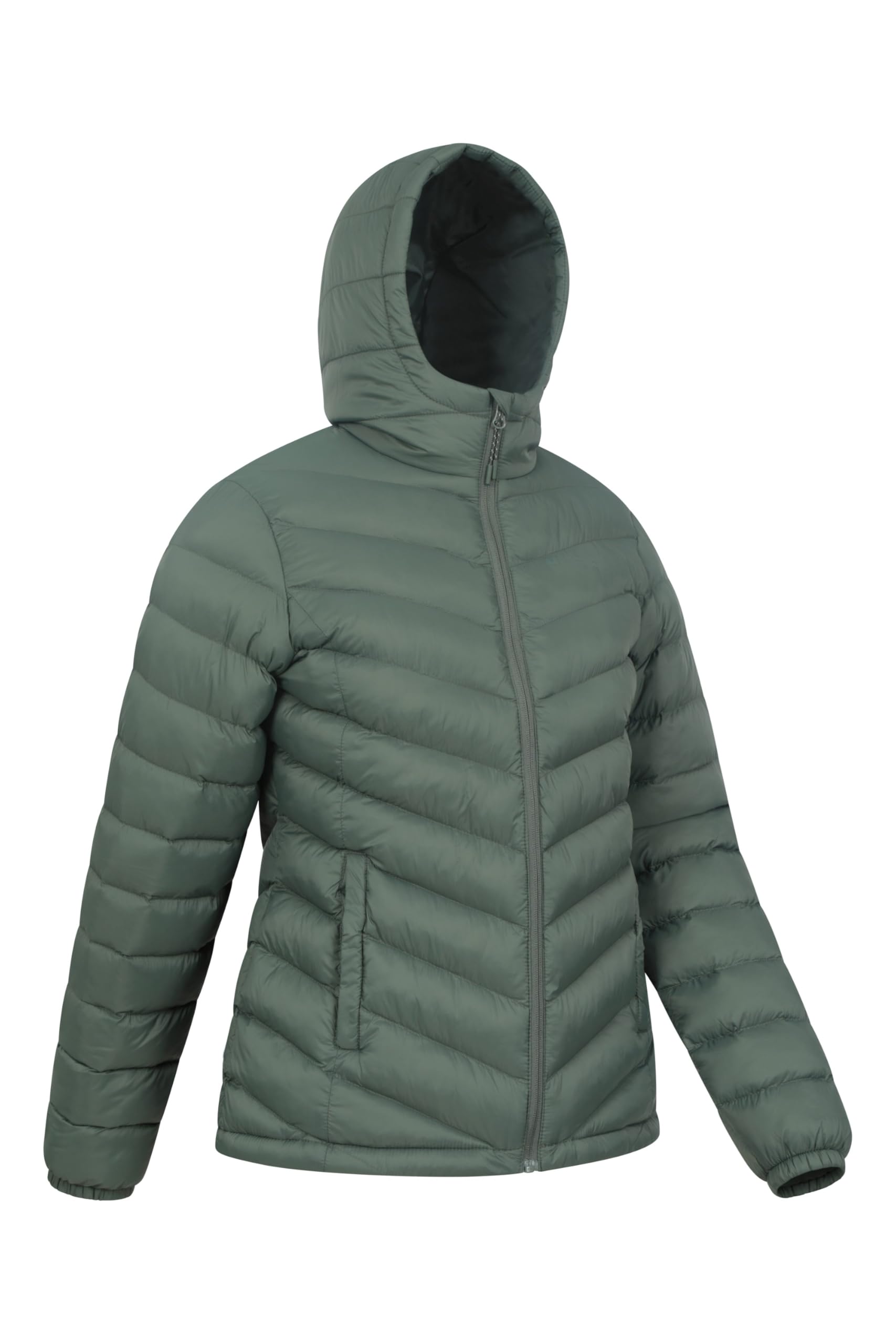 Mountain Warehouse Seasons Womens Padded Jacket - Water Resistant Coat, Puffer Jacket, Front Pockets, Adjustable Elastic Cuffs & Hood - For Spring Summer, Outdoors — view 5