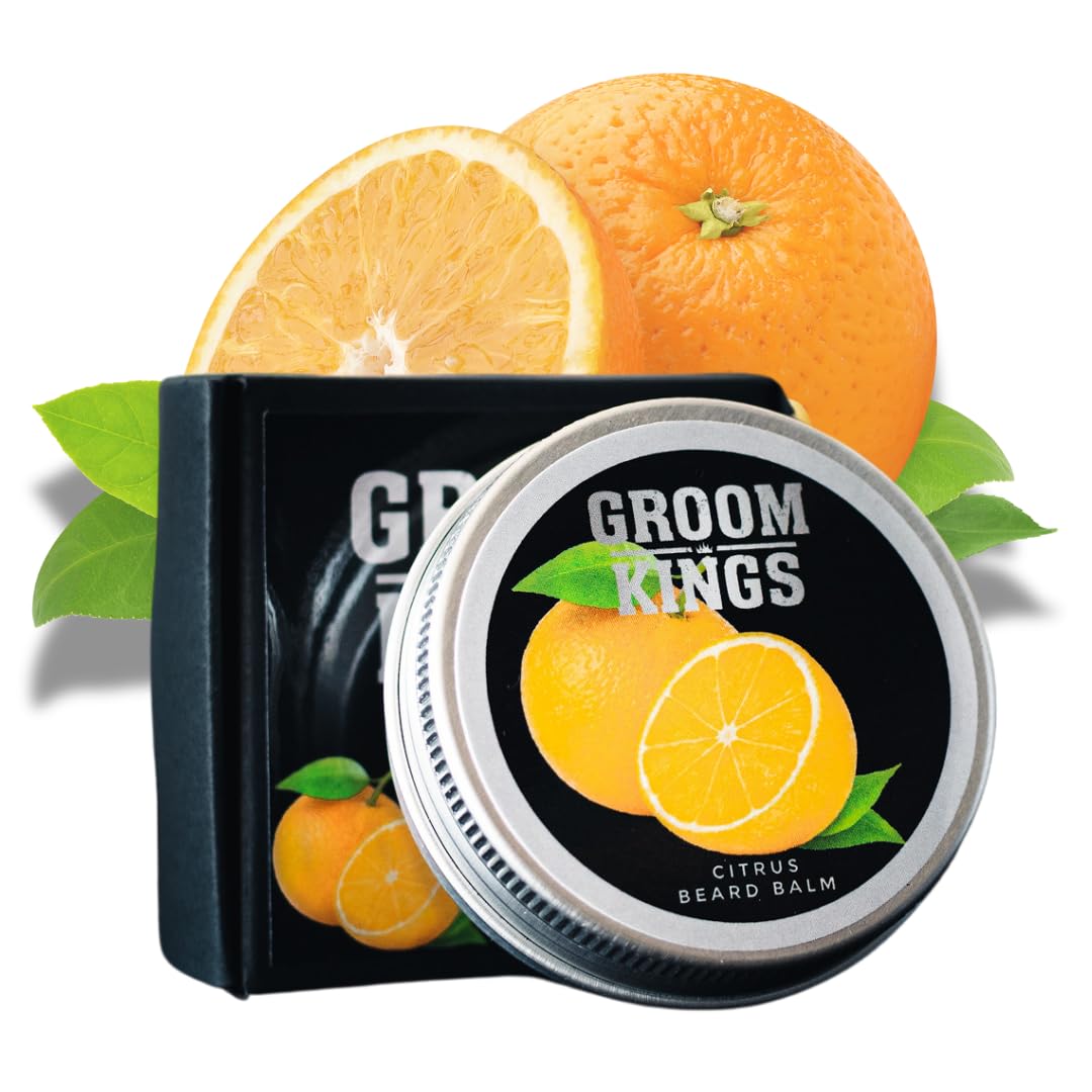Sponsored Ad – Citrus Beard Balm, Styles, Strengthens & Softens Beard and Mustaches - Made with 100% Natural Ingredients by Groom Kings