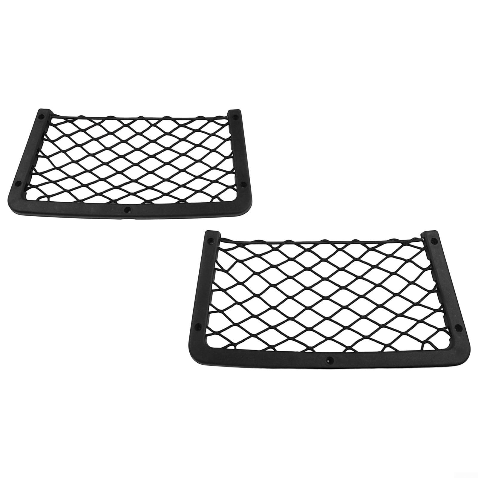2X Large Elastic Storage Net Magazine Holder Rack for Camper Van, Car Seat Organizer and RV with Mesh for Small Items, Bottles and Phones