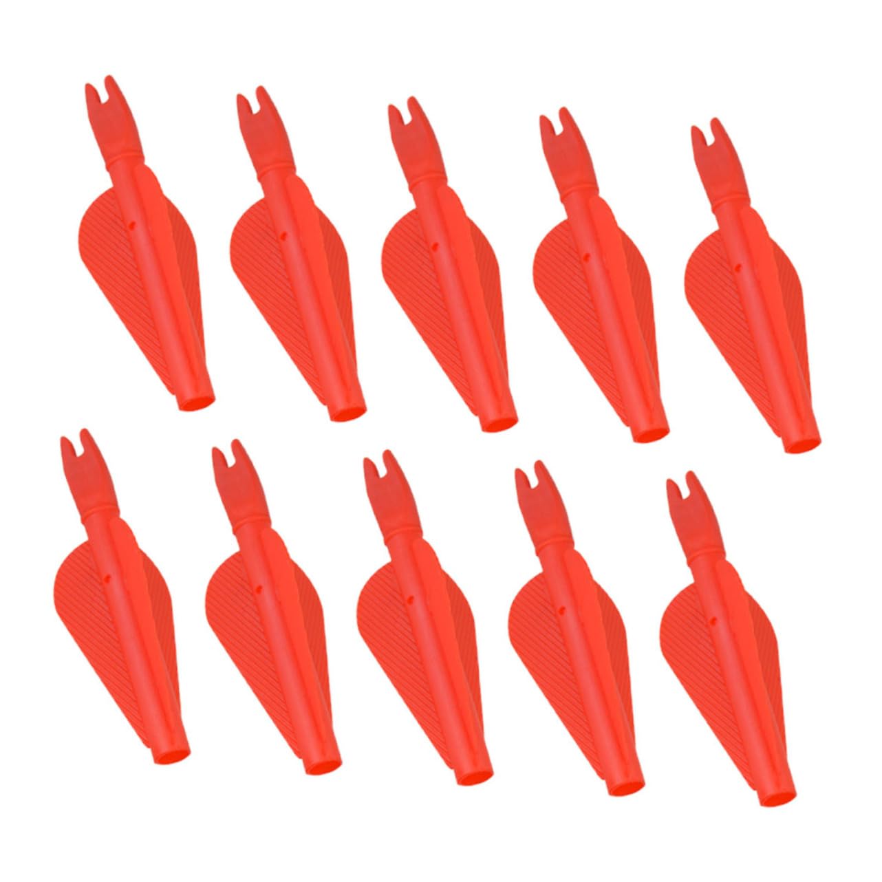 GOOHOCHY DIY Hunting Gear 10pcs Arrow Tails Nock Plastic 8mm Red Accurate Archery Accessories