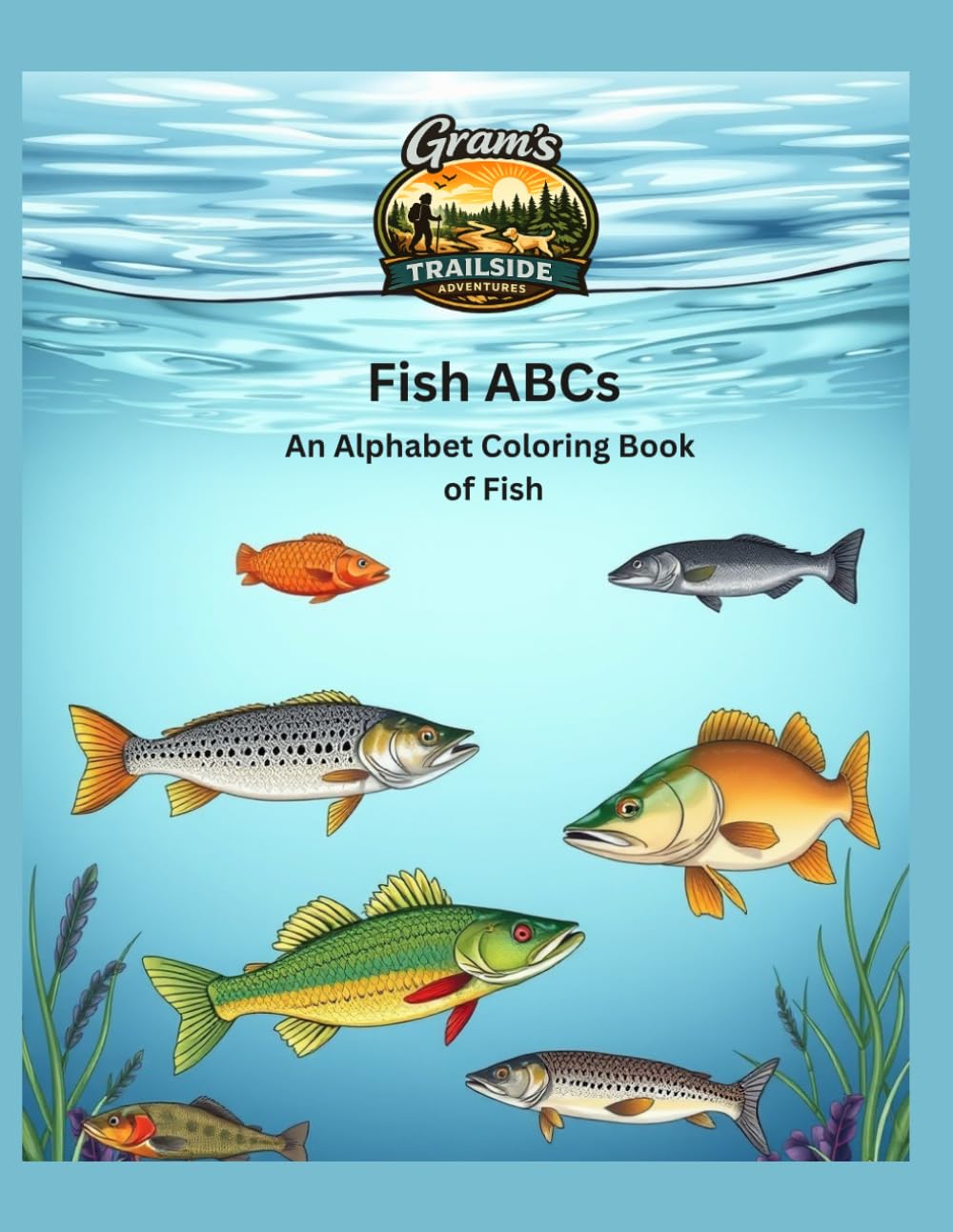 Fish ABCs: An Alphabet Coloring Book of Fish (Gram's Trailside Adventures: Coloring Books)