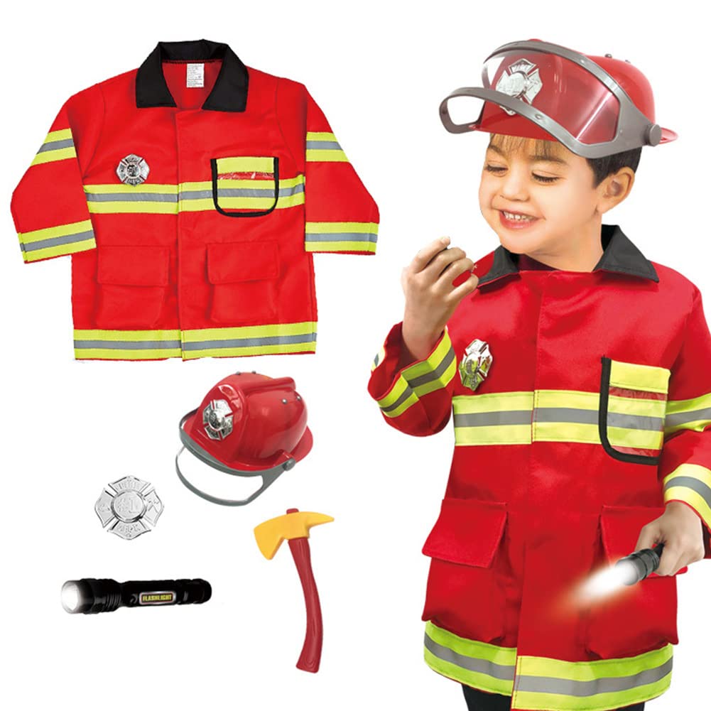 Amazon.co.jp: [OneV FT] 子供用消防士コスチューム 子供用消防服