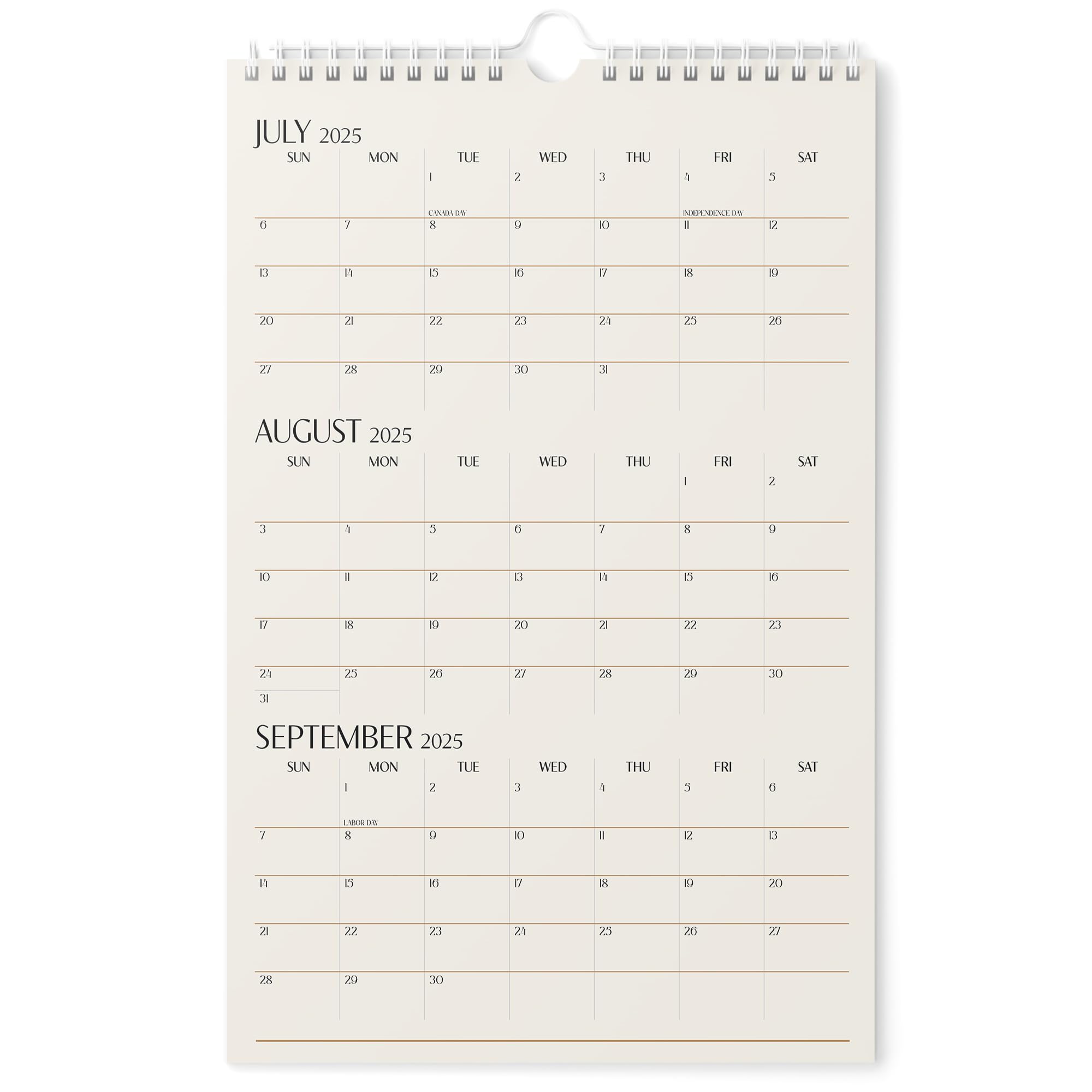Karto 3 Month Wall Calendar 2025-2026 - Vertical 11x17 inch July 2025 to December 2026 - Boost Your Productivity and Easy Planning with the Aesthetic