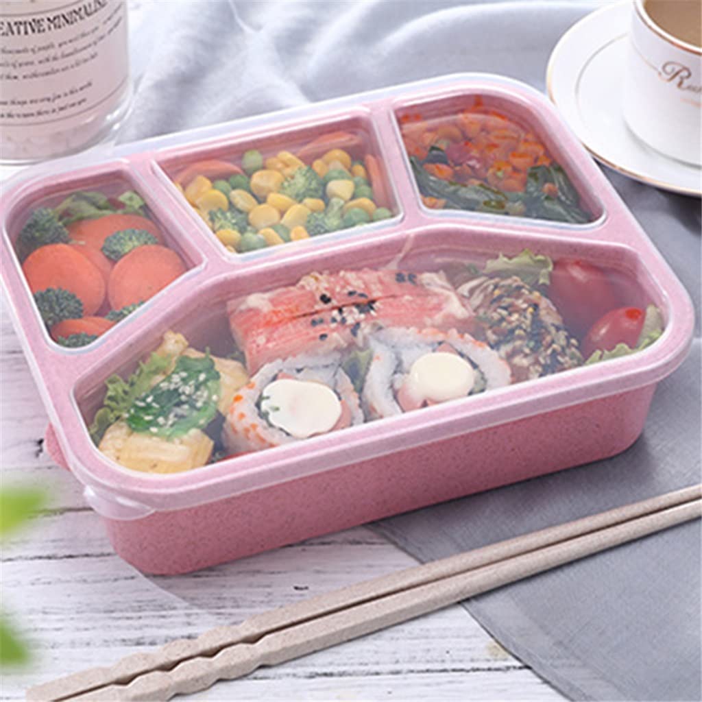 Boîte à bento Boîte à lunch, Boîte à lunch Boîte à lunch japonaise Boîte à lunch de bureau Ustensiles de cuisine à micro-ondes portables Boîte de restauration rapide carrée (Color : B, Size : As The P