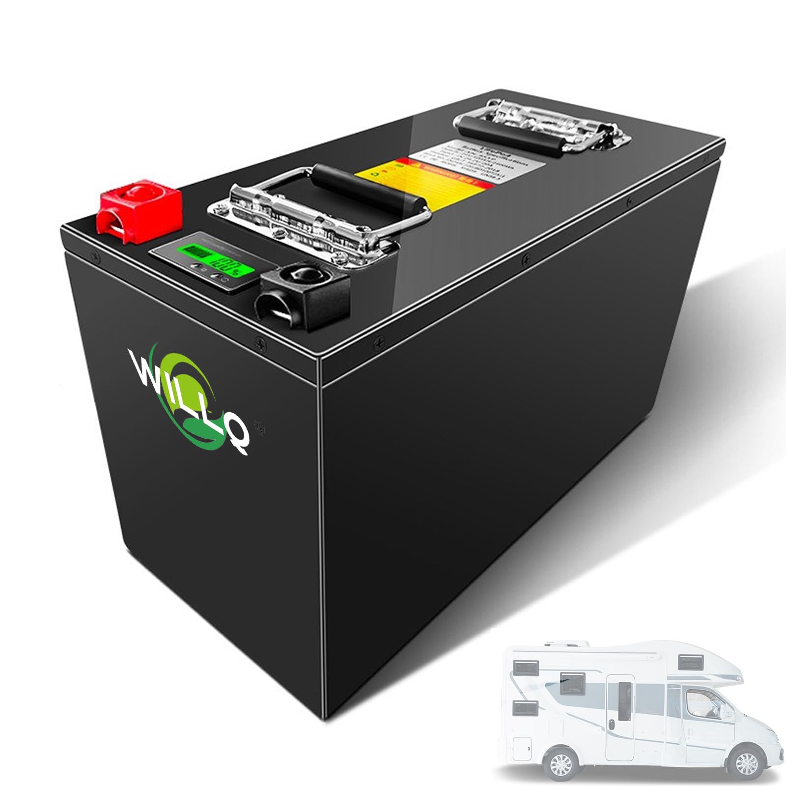 12V 24V 50Ah 100Ah 150Ah 200Ah 300Ah 600Ah LiFePO4 Batterie 12 Volt 24 Volt Golfwagen-Batterie mit eingebautem Smart BMS 3000+ Zyklen Wiederaufladbare Lithiumbatterien
