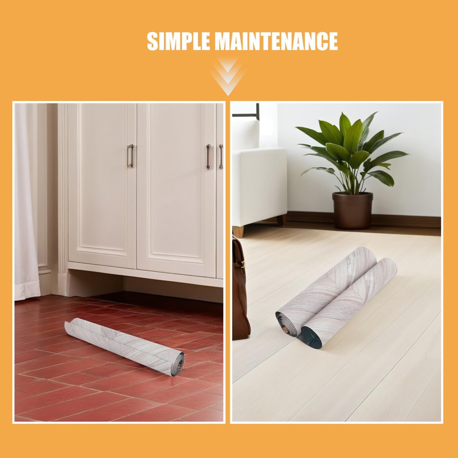 Vinilo Adhesivo para Suelo, Baldosas Despegables y Adhesivas Pvc Veta de Madera para Cocina y Baño