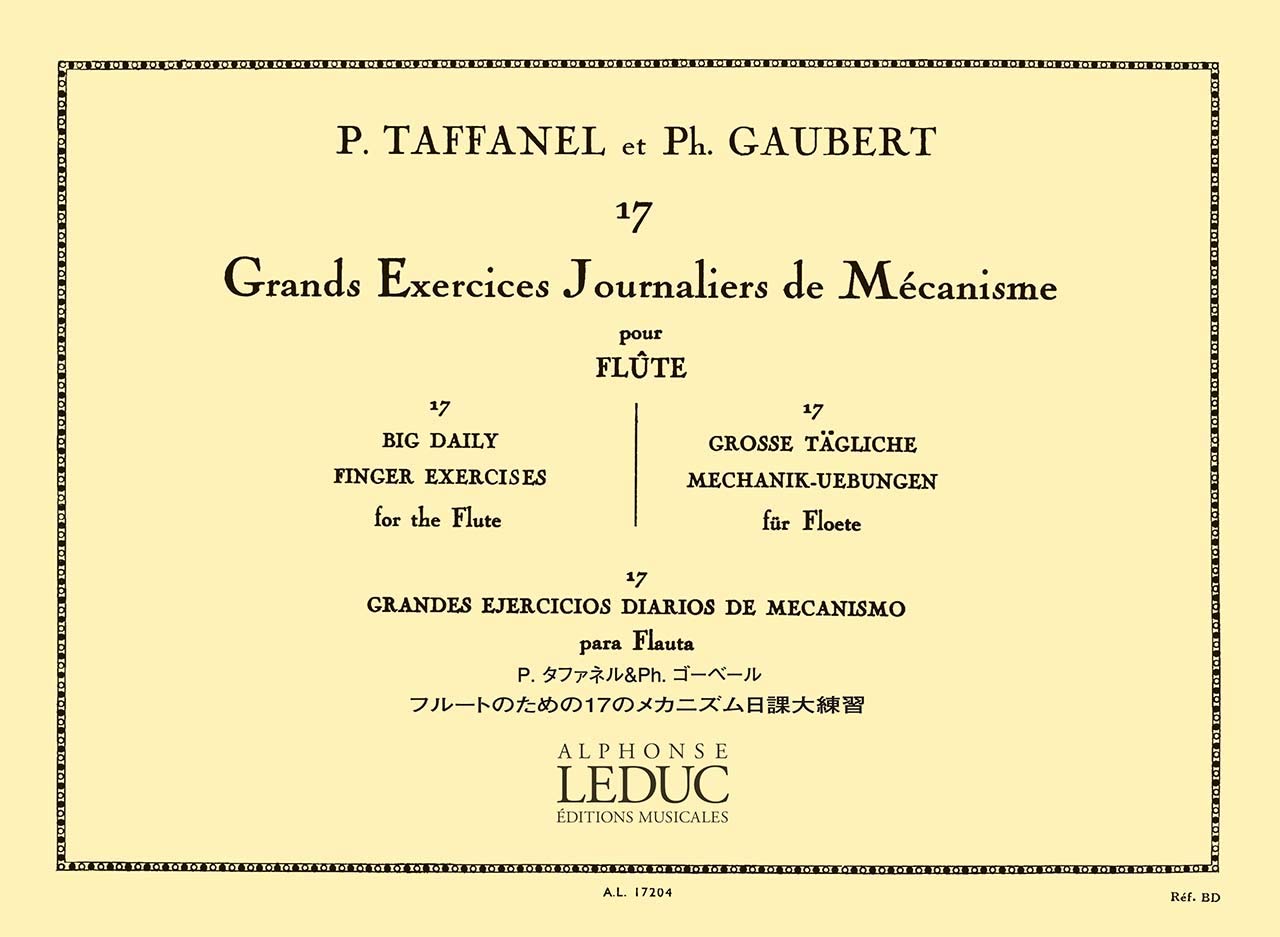 タファネル&ゴーベール:フルートのための17のメカニズム日課大練習