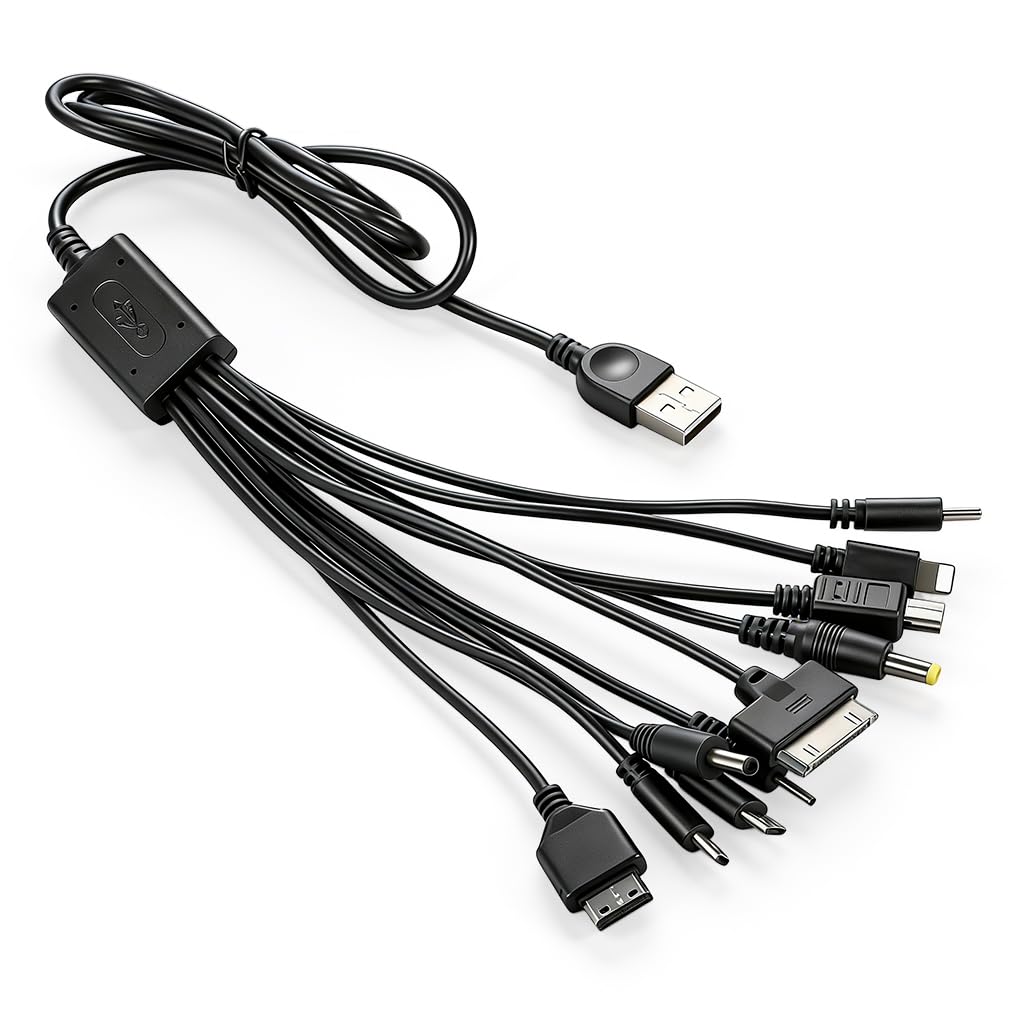 Verilux® 10 in 1 USB Charging Cable, Multi-Head USB Charging Cable, Universal Multi-Connector Charger for Micro, 30-Pin & DC Devices, Fast Charging for Multiple Electronics-picture-12