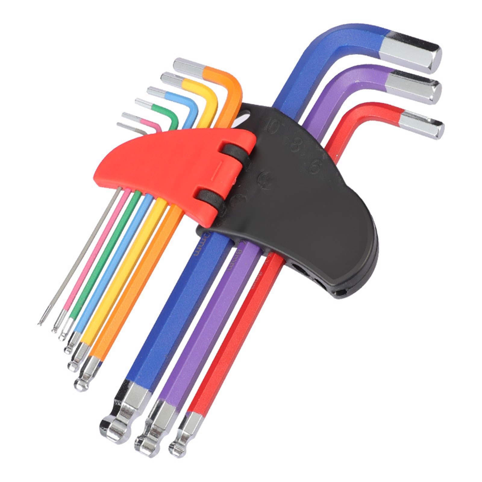 Duty Alloy Wrench Hexagonal Set with Lightweight Construction and Wide Application in Mechanics Repairs Tool Premium Alloy Steel Hexagonal Keys Set with Color Coded Design for Easy Identification