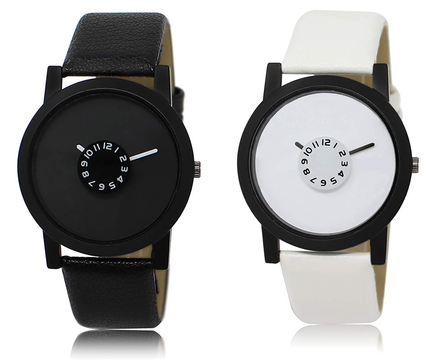 The Shopoholic Analogue Mens Watch (Black & White Dial Black & White Colored Strap) (Pack of 2) (B07MN4V445) Amazon Price History, Amazon Price Tracker