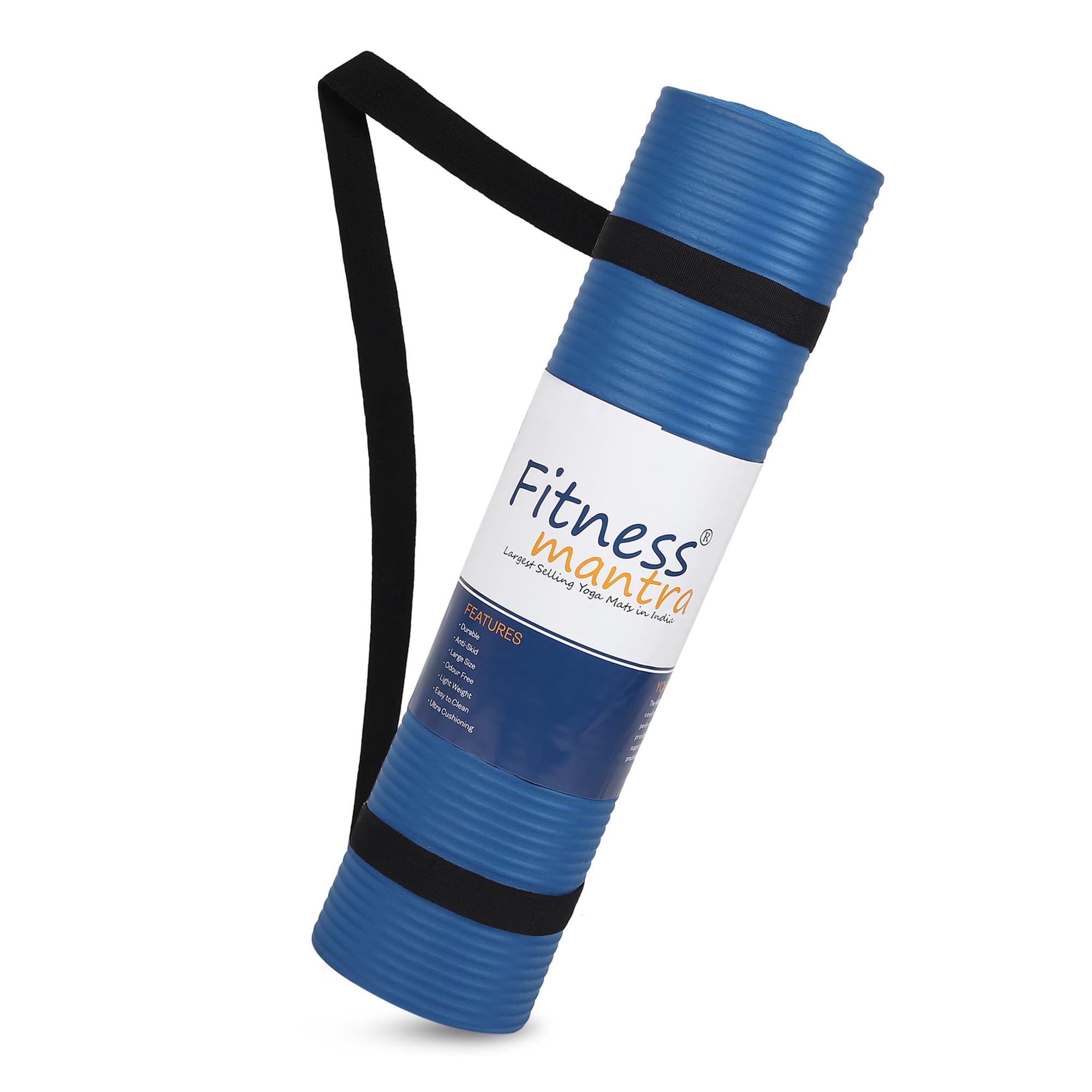 Fitness Mantra® Anti-Slip NBR/Sponge Yoga Mat with Carrying Strap for Women’s and Men’s Exercise (8mm, Blue) (B0CQTHXMM8) Amazon Price History, Amazon Price Tracker