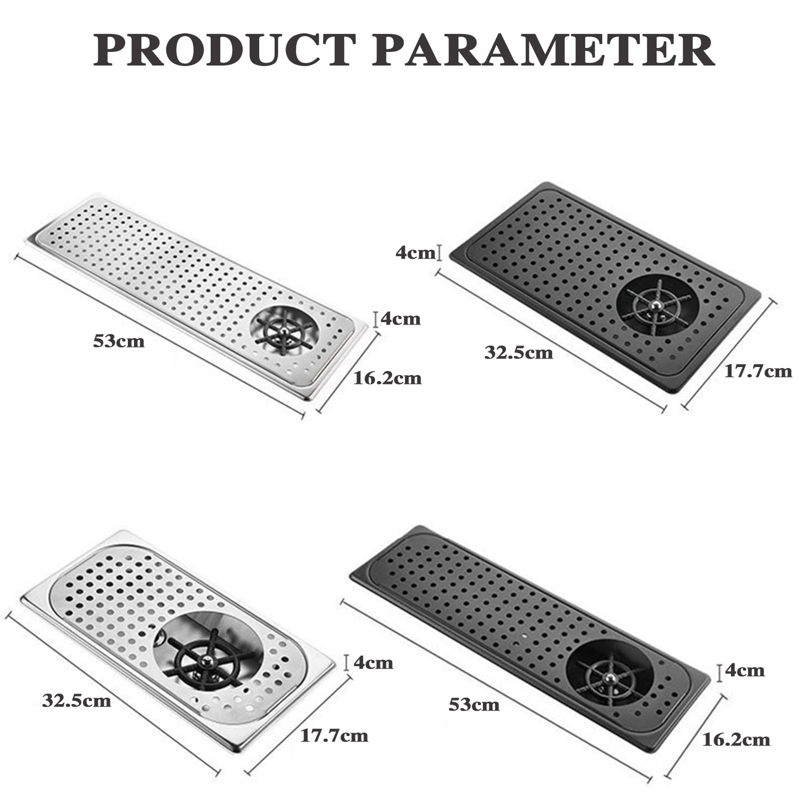 Lavavasos, enjuagador de vidrio para fregadero de cocina, lavabotellas de acero inoxidable con bandeja de drenaje, descarga automática de 360°, para su bar, restaurante, cafeterías, tienda de té con
