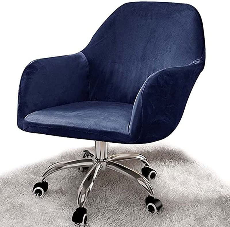 uyeoco Stretch Armchair Cover Thicken Swivel Computer Chair Cover 1/2/4Chair Slipcover, Wingback Chair Covers Furniture Protector High Stretch Arm Slipcovers (Color : K, Size : 4pcs)