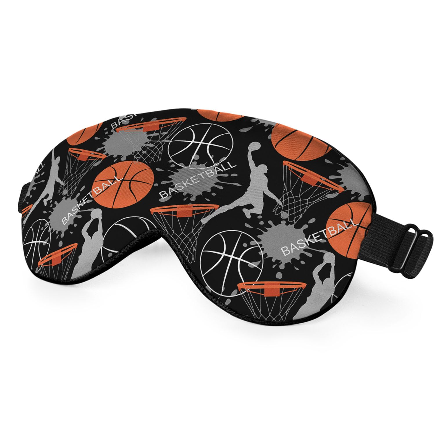 Máscara de seda para el juego de baloncesto, máscara para dormir, deportiva, juvenil, enérgica, con correa ajustable, ligera, para mujeres, trabajo, viajes, noche de sueño