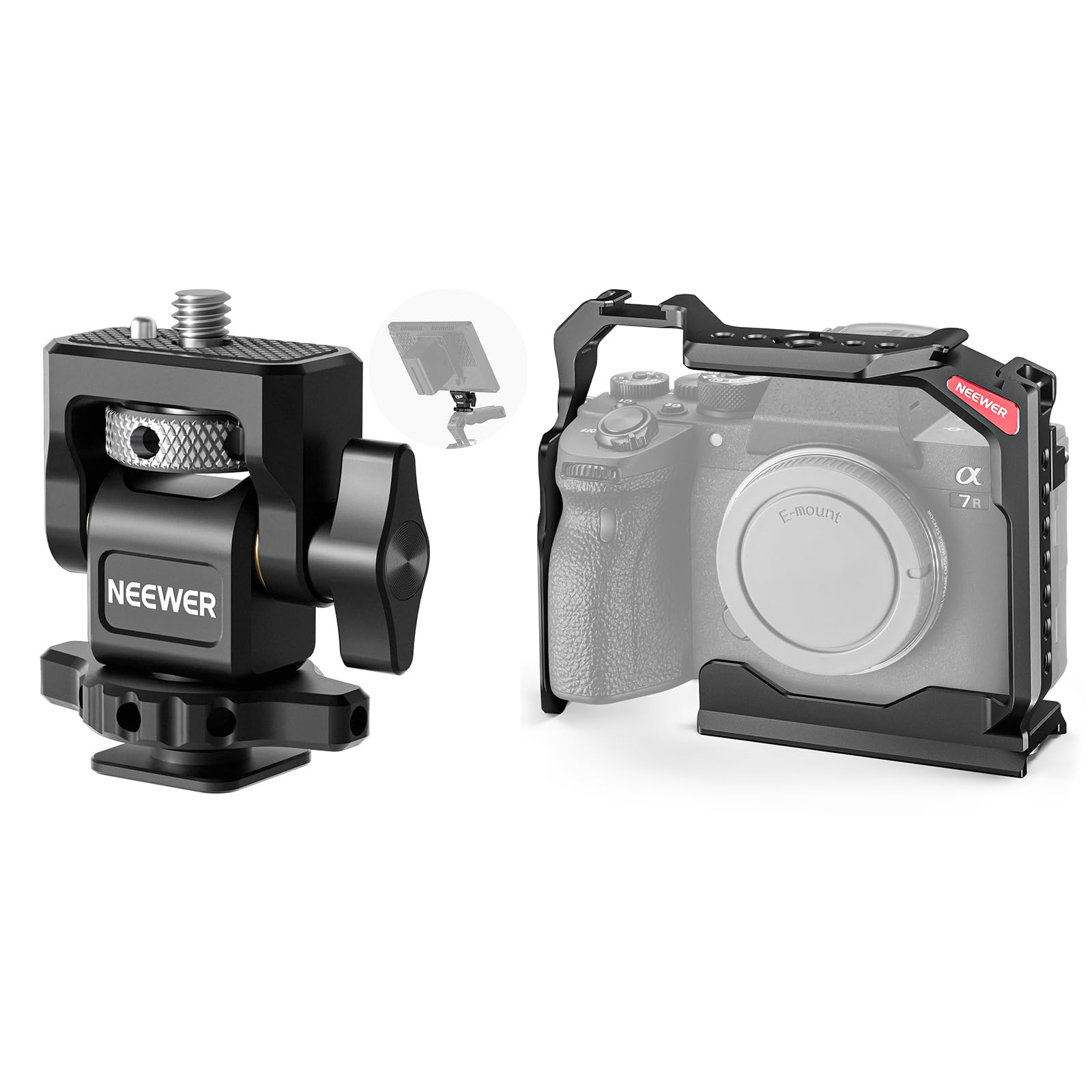 Amazon.com : NEEWER Camera Monitor Mount with Cold Shoe, Anti