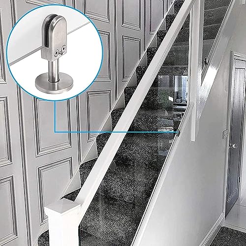 Abrazaderas de cristal ajustables en acero inoxidable para suelo y barandillas 6