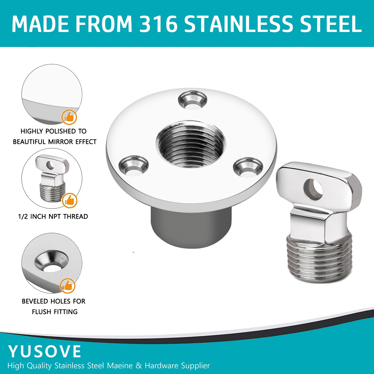Kit de bouchons de vidange universels en acier inoxydable