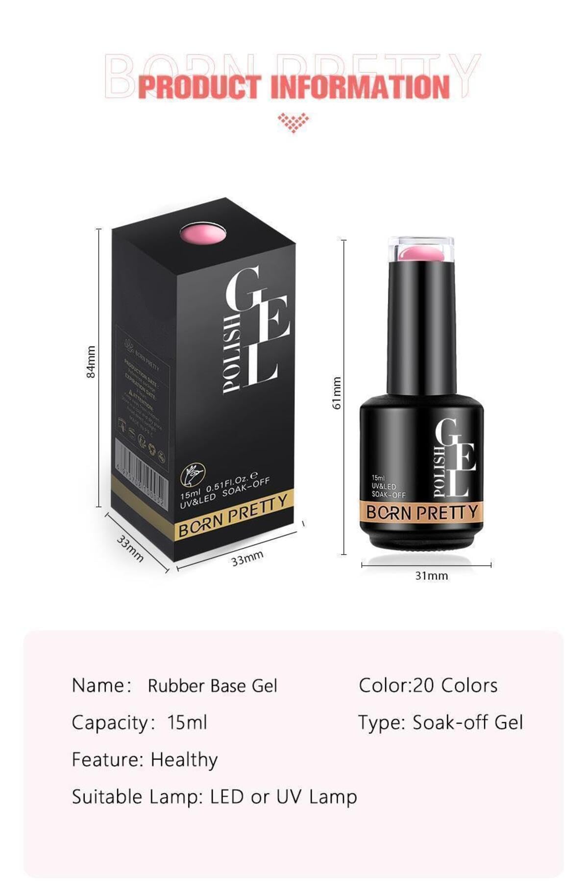 Born Pretty Rubber Base Jel 14 (56595-14) 3746