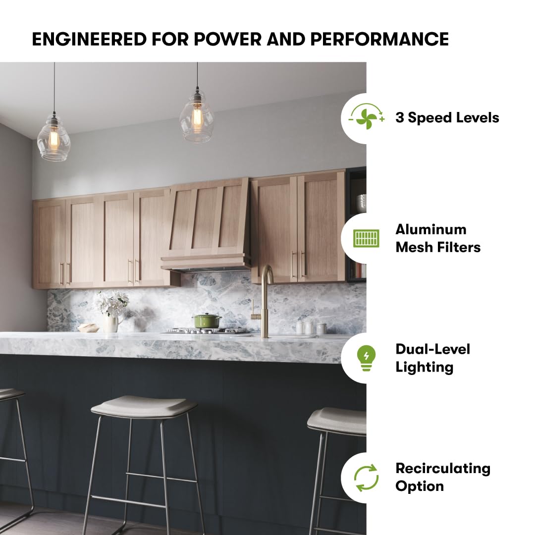 Amazon.com: Zephyr 21 Inch Insert Range Hood 400 CFM Power 3 Speed