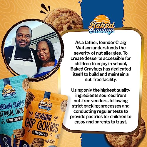 Baked Cravings Mini Chocolate Chip Cookies (24 Cookies) | Nut-Free & Peanut-Free, 100% Natural Classic And Crispy Chocolate Cookies | No Preservatives thumb #5