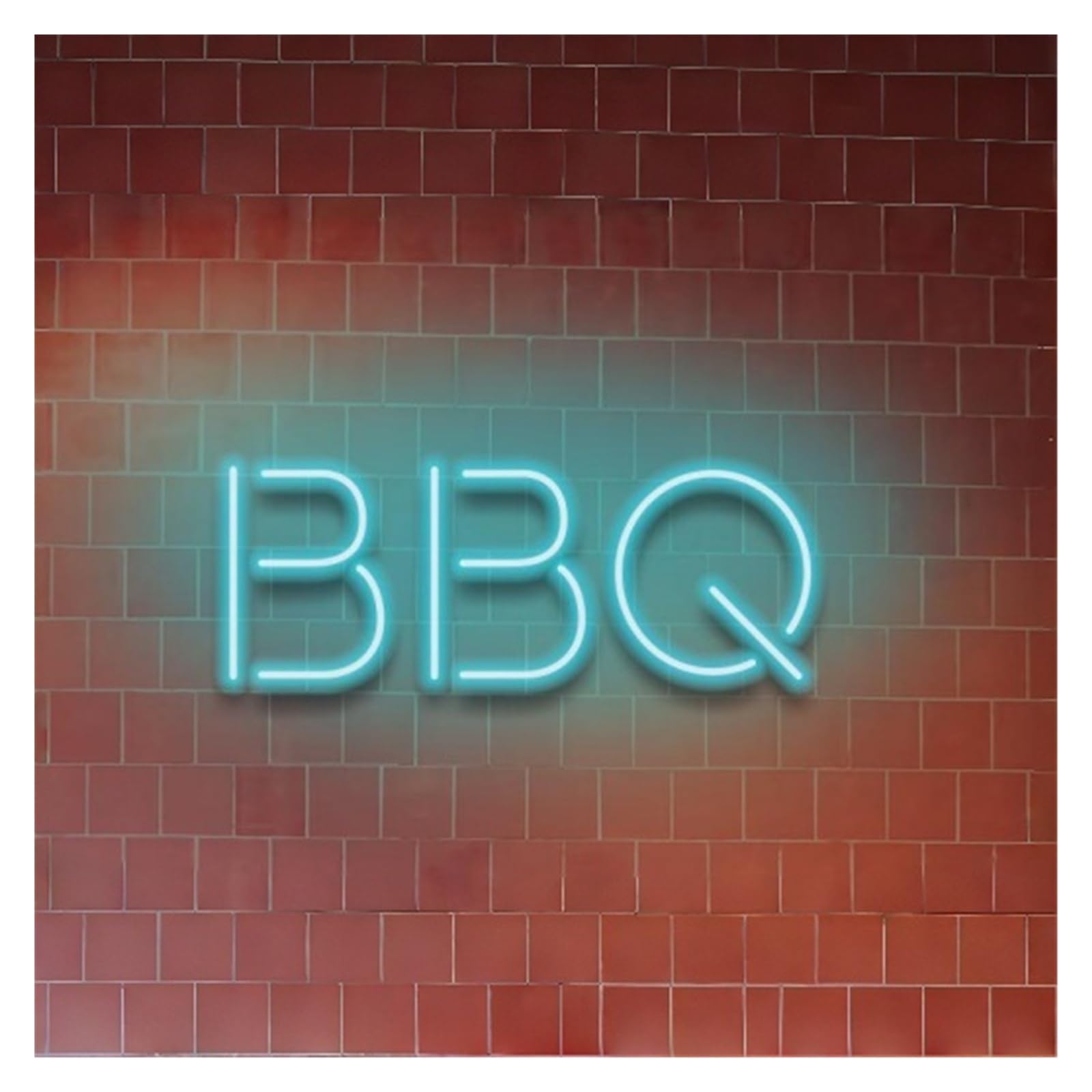 RONGCH Hanging Art Signs BBQ Neon Sign Restaurant Shop Deli Food Market Kitchen Home Hanging Wall Decor 40cm
