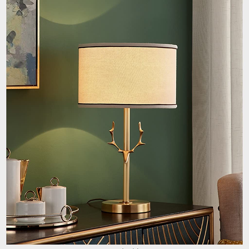 desk lamp Lampa na biurko Lampa stołowa z czystego poroża miedzi Sypialnia Lampki nocne Lampy stołowe do ochrony oczu, używane do dekoracji gabinetu i salonu Lampka na biurko Lampa LED na biurko table