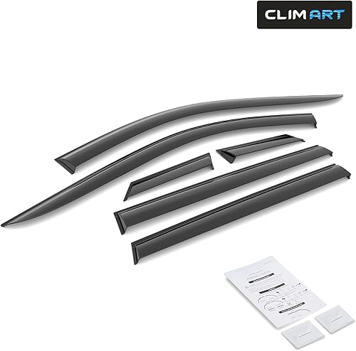 Miniatura 6 de CLIM ART - Deflectores de lluvia increíblemente duraderos para Nissan Rogue 2021-2026, deflectores de ventana originales con cinta adhesiva,