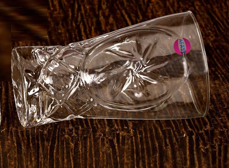 Image of Afast Multipurpose Designer Look Transparent Glass Set of 4 No sk19678, 330 Ml, Clear