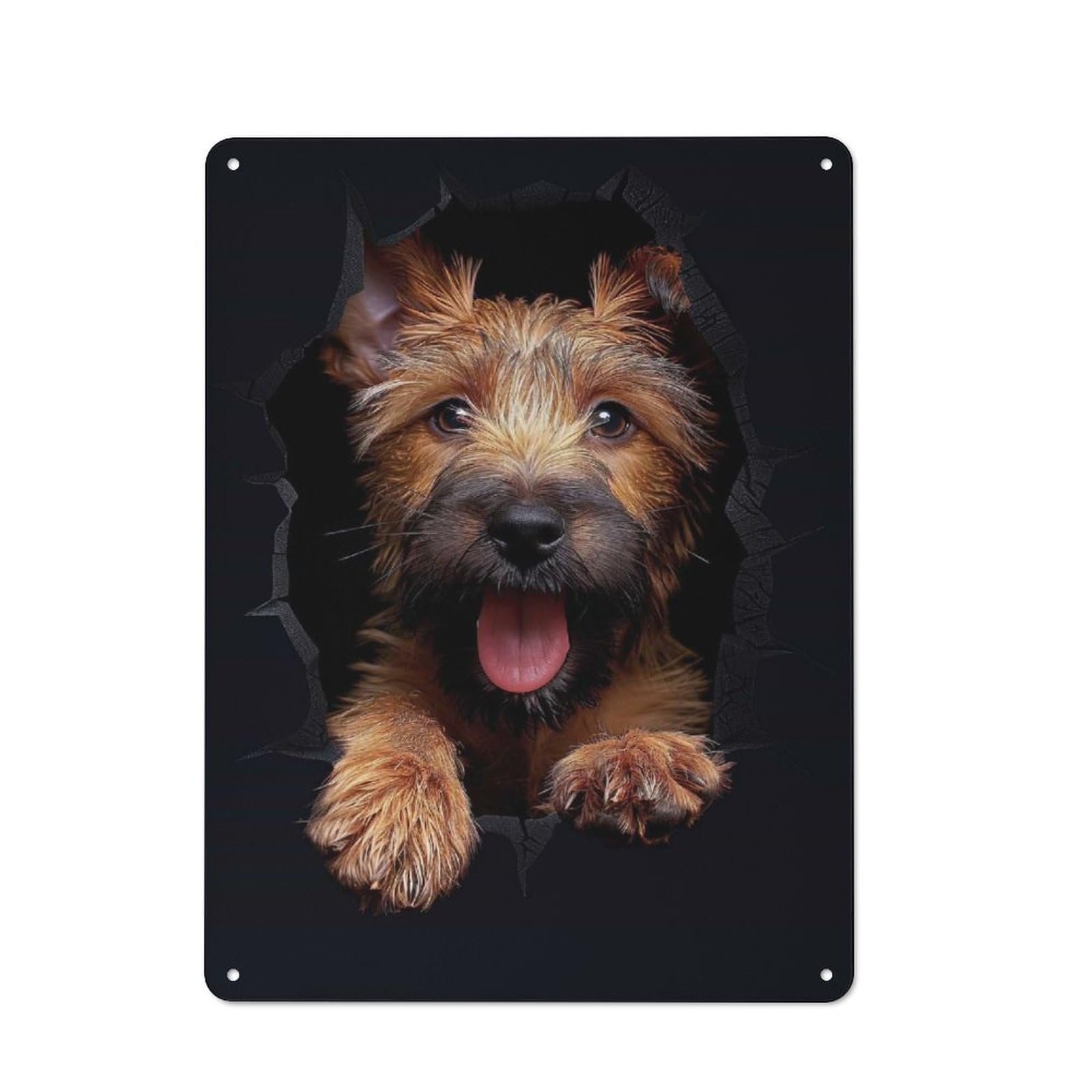 Junmoney Style Irish Terrier Vintage Tin Wall Plaque 40X30cm For Home Bar Wall, For Vintage Wall Decor Fans, For Home Office And Studio Walls