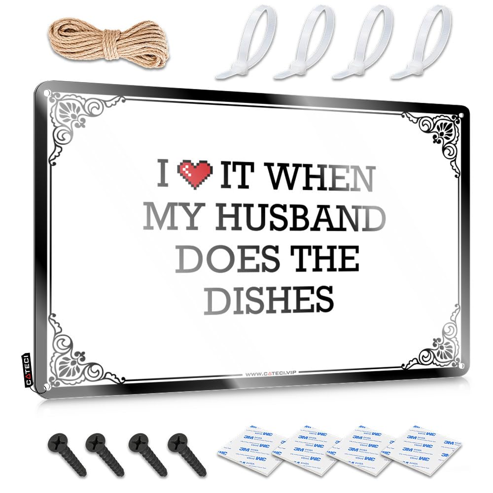 Boys Accessory Vintage Poster | I Love It When My Husband Does The Dishes Scandinavian For Club Living Room(30X40CM)