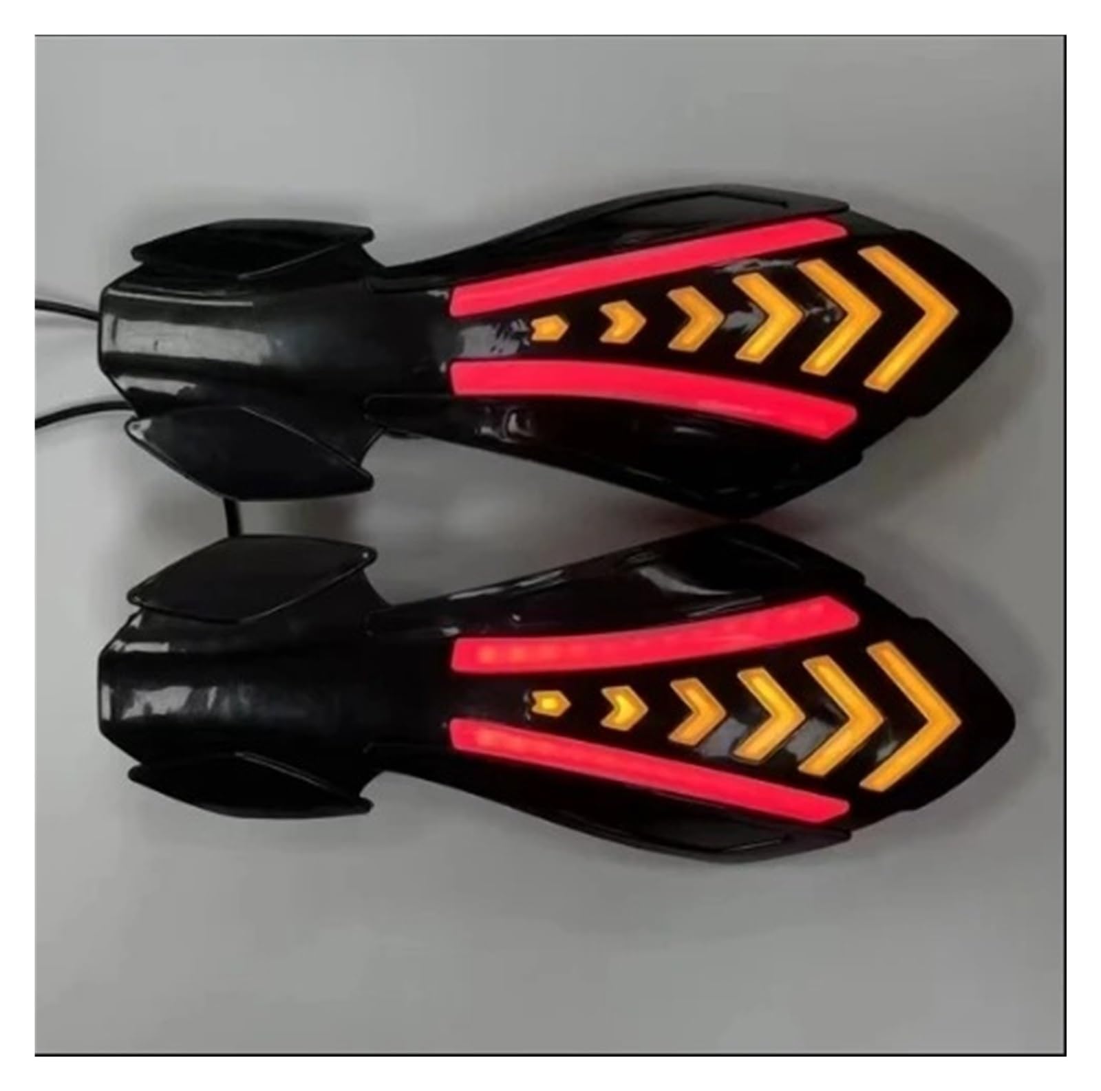 Paramanos Moto Universales para Manillar De Motocicleta, Protectores De Manos para Motocicleta Accesorios para Motocross De 12 V Luces Protectoras Protectores Manos Motocicleta(Red)