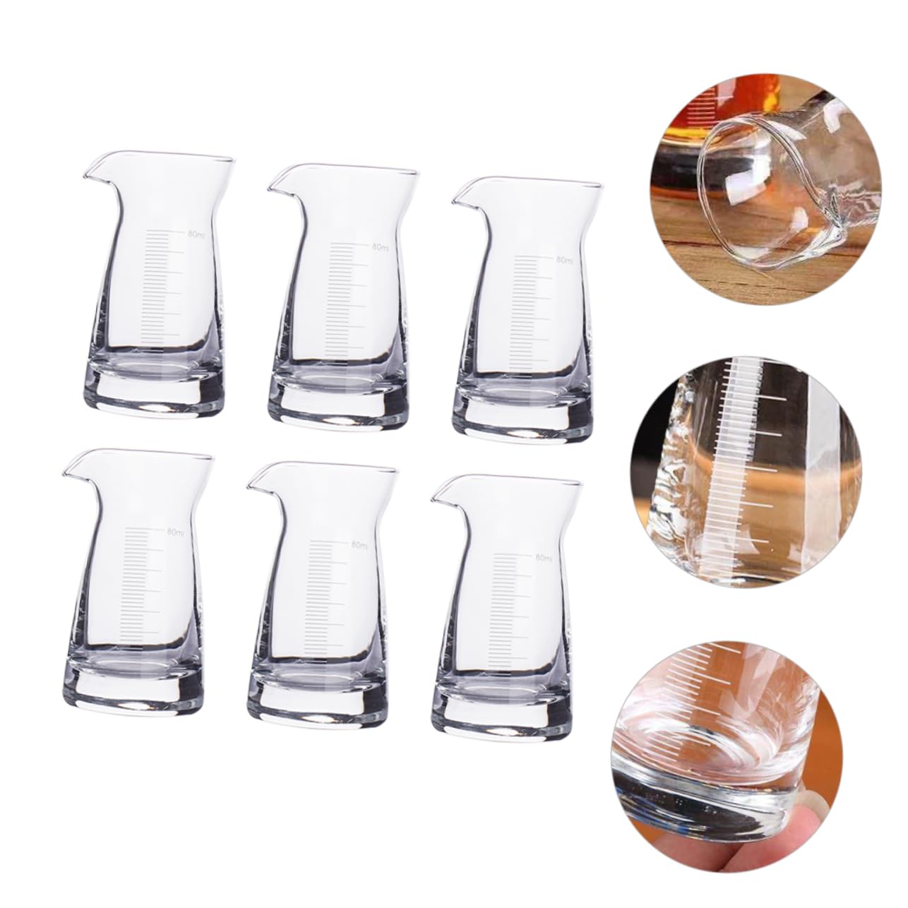 ABOOFAN Set di 6 Misurini da 80 Ml in per Una Misurazione Precisa delle Bevande per Uso Domestico E Bar