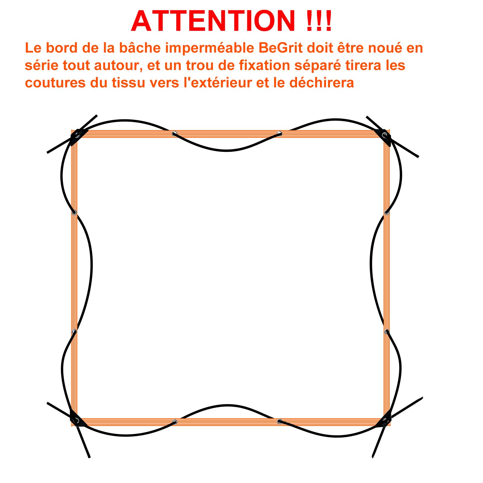 BeGrit 2x5m Bâche Transparente avec Oeillets Bâche Imperméable avec Corde Bache de Protection Plastique Bâches de Balcon Jardin Exterieur pour Serre Terrasse Plantes Meubles Pergola Extérieur