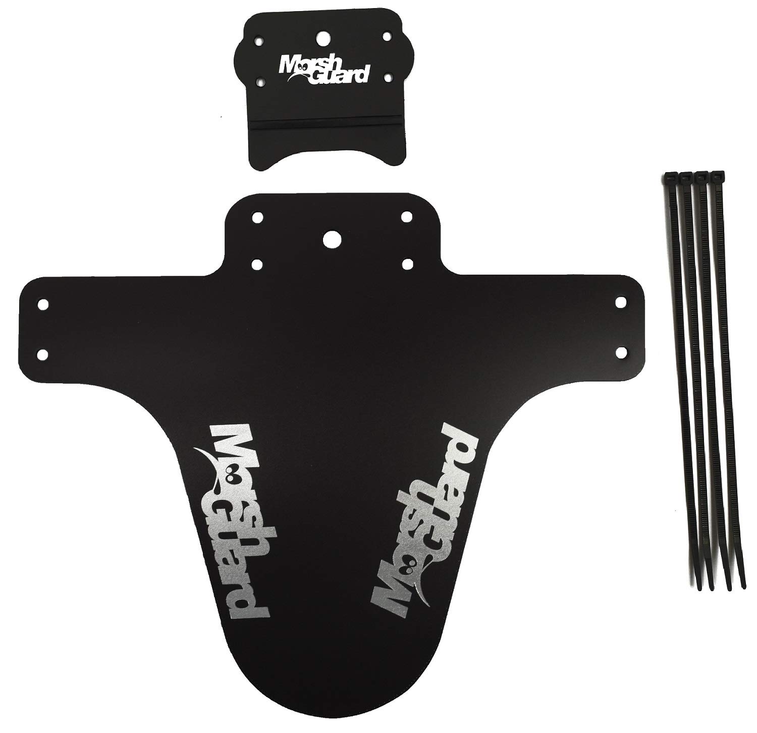 MARSH GUARD Plus Mud Schutzblech Fender The Stash'' Zusatz für Schutzblech (Schwarz/Logo Silber) Sport & Freizeit