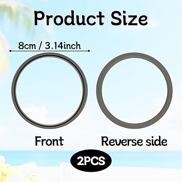 Replacement Seal Silicone Gasket for Owala Smoothsip,2pcs Replacement Parts Ring Accessories Compatible with Owala Smoothsip Coffee Tumbler12oz/20oz Slider Insulated Stainless Steel