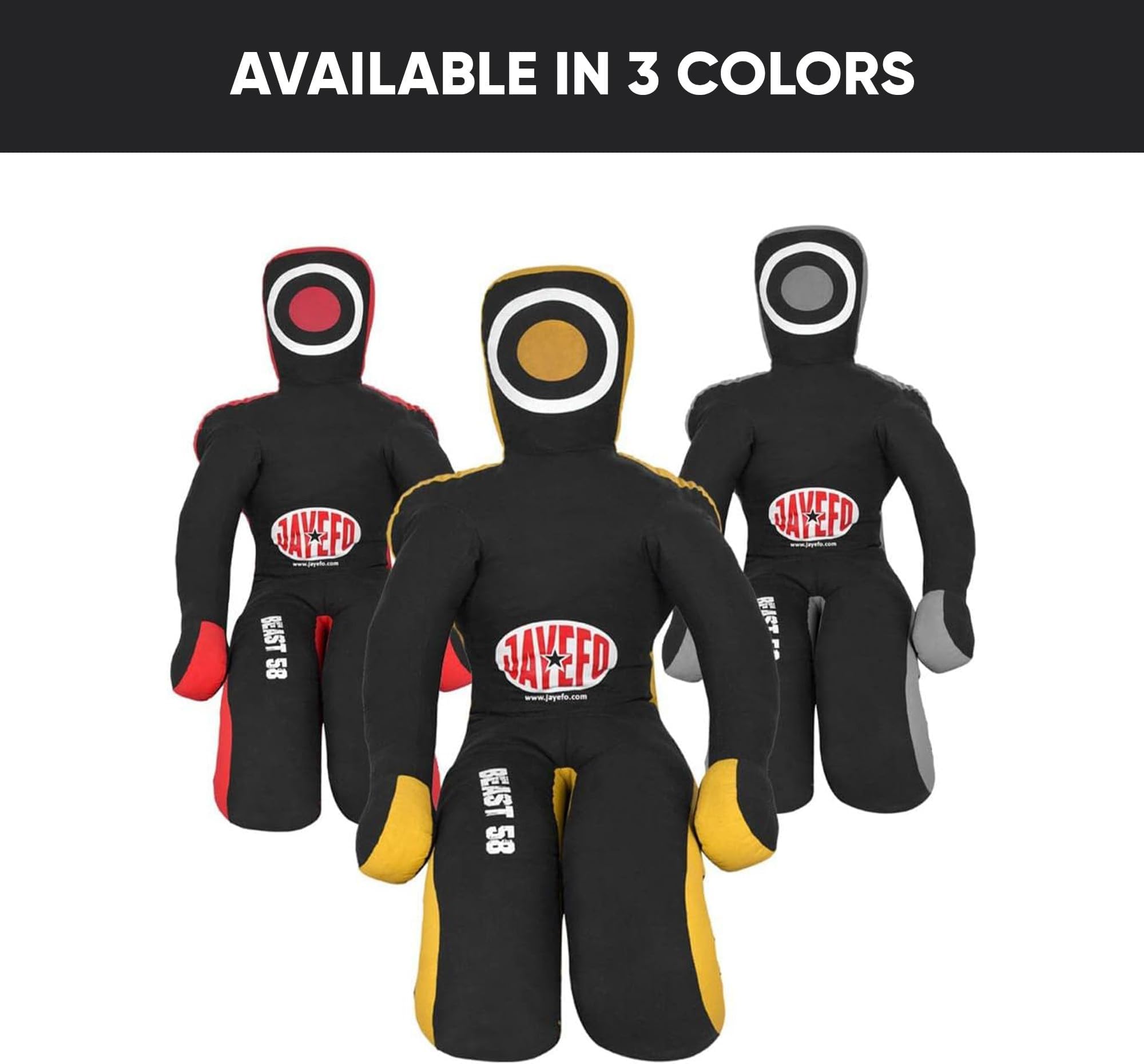 JAYEFO Beast 58 BJJ Brazilian JIU Jitsu Wrestling Grappling Dummy, Submission-Mixed, Martial Arts-MMA-Training Punching Throwing Boxing Bag Practice Karate Judo