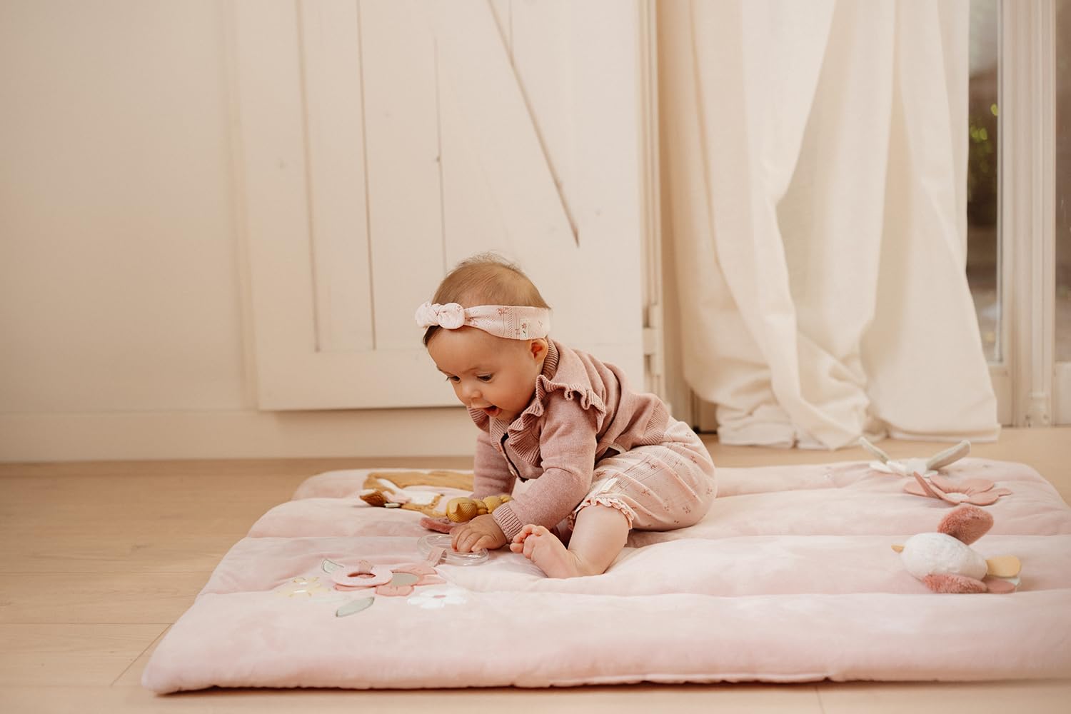 Little Dutch Krabbeldecke Spieldecke Activity Matte Baby (80x100 cm) rosa - Fairy Garden