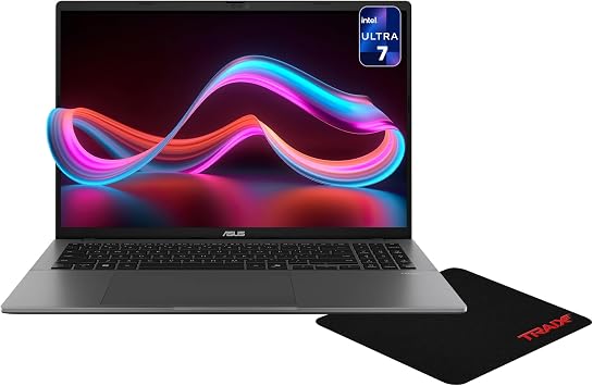 ASUS Vivobook S16 Laptop, Intel Ultra 7-355, 32 GB DDR5 RAM, 2 TB PCIe SSD, 16" WUXGA 1920x1200 Touchscreen, Intel Graphics, Backlit Chiclet Keyboard, W11 Home, Matte Gray + Traix Mousepad