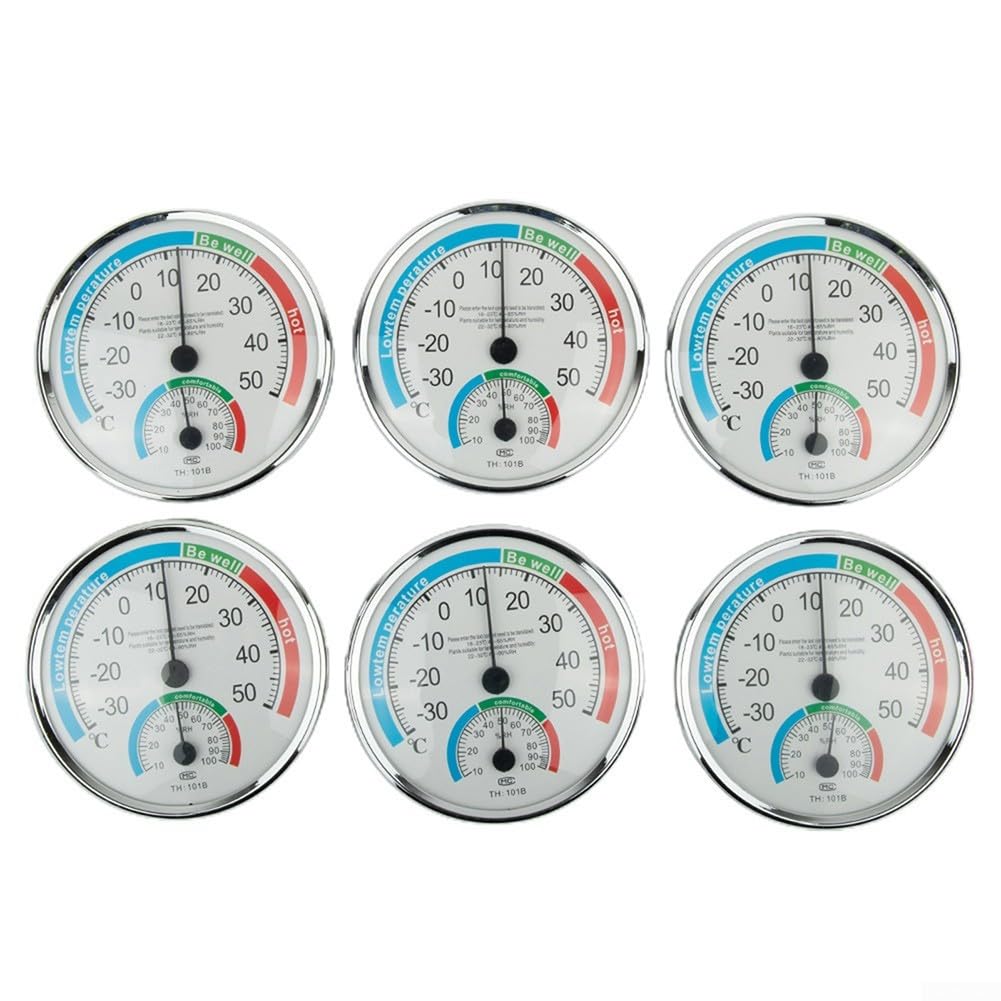 Termómetro Higrómetro Interior para rango -30 a 50°C Termómetro(6pcs)